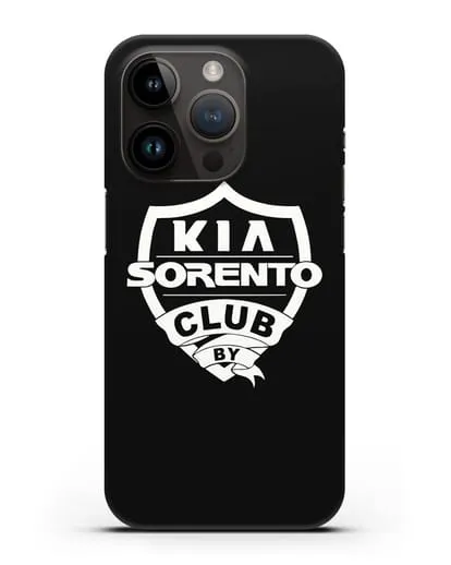 Чехол с логотипом Kia Sorento Club силиконовый для iPhone 14 Pro
