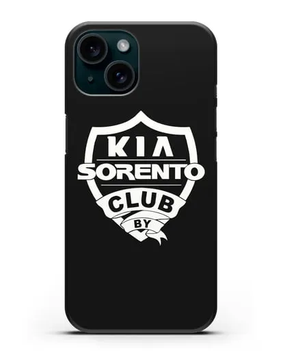 Чехол с логотипом Kia Sorento Club силиконовый для iPhone 15