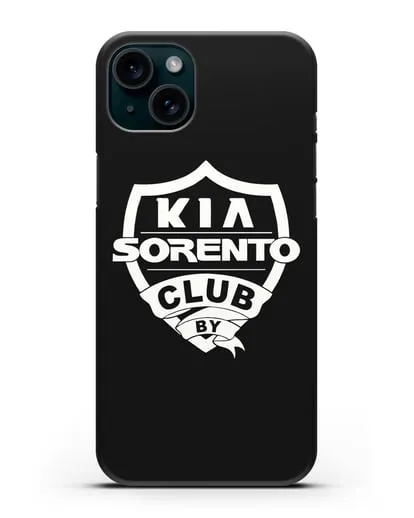 Чехол с логотипом Kia Sorento Club силиконовый для iPhone 15 Plus