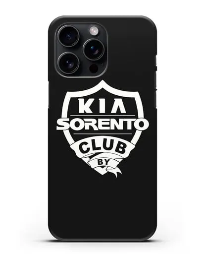 Чехол с логотипом Kia Sorento Club силиконовый для iPhone 15 Pro Max