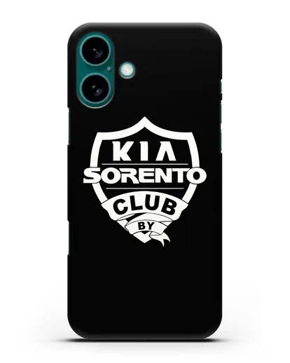 Чехол с логотипом Kia Sorento Club силиконовый для iPhone 16 Plus