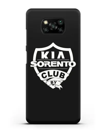 Чехол с логотипом Kia Sorento Club силиконовый для Xiaomi Poco X3
