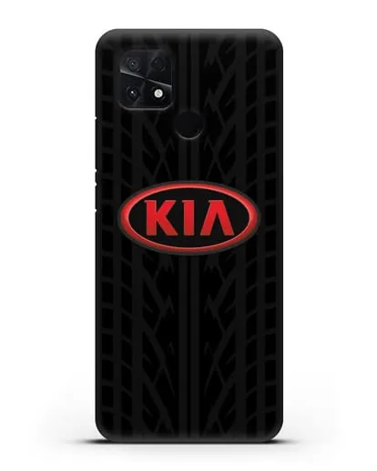 Чехол c логотипом Киа с протектором шин силиконовый для Xiaomi Poco C40
