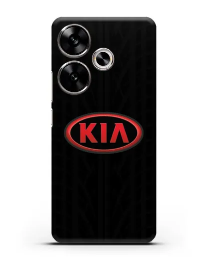 Чехол c логотипом Киа с протектором шин силиконовый для Xiaomi Poco F6