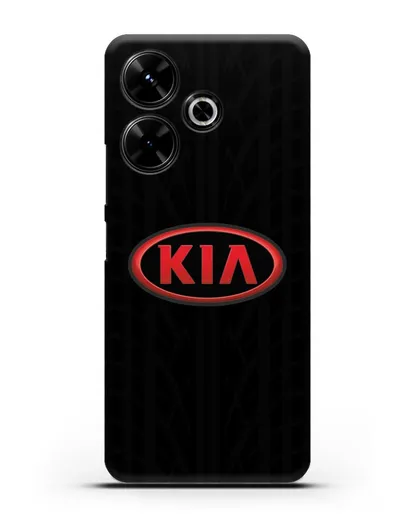 Чехол c логотипом Киа с протектором шин силиконовый для Xiaomi Poco M6