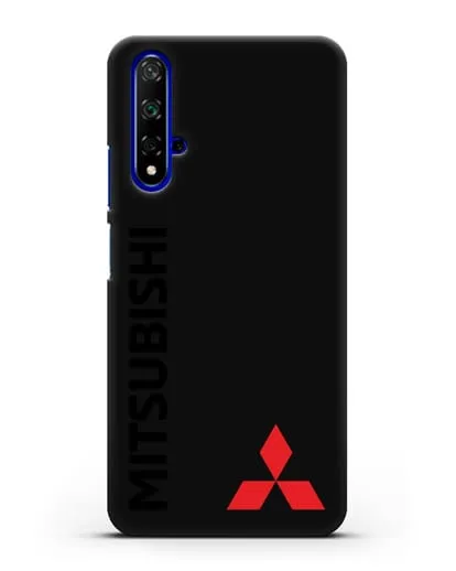Чехол с надписью Mitsubishi и логотипом силиконовый для Honor 20