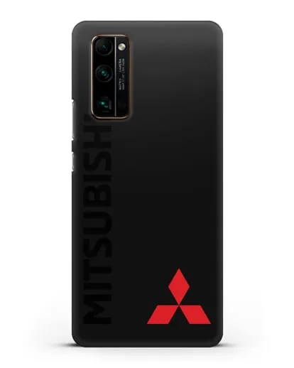 Чехол с надписью Mitsubishi и логотипом силиконовый для Honor 30 Pro