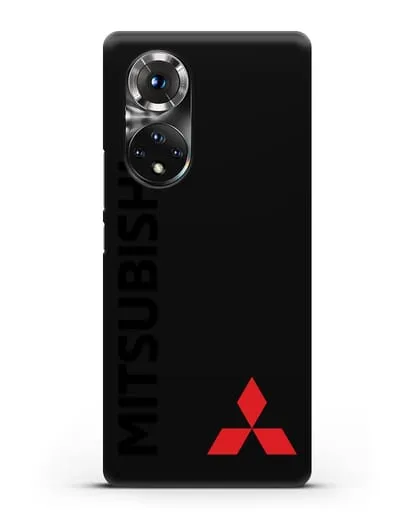 Чехол с надписью Mitsubishi и логотипом силиконовый для Honor 50 Pro