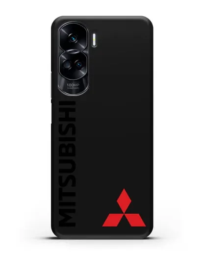 Чехол с надписью Mitsubishi и логотипом силиконовый для Honor 90 Lite