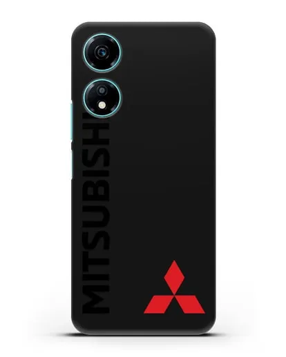 Чехол с надписью Mitsubishi и логотипом силиконовый для Honor X5 Plus