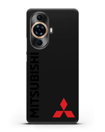 Чехол с надписью Mitsubishi и логотипом силиконовый для Huawei Nova 11 Pro