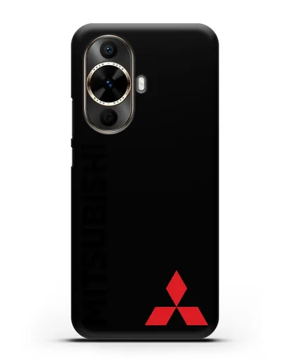 Чехол с надписью Mitsubishi и логотипом силиконовый для Huawei Nova 12s