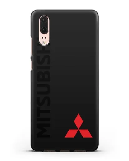 Чехол с надписью Mitsubishi и логотипом силиконовый для Huawei P20
