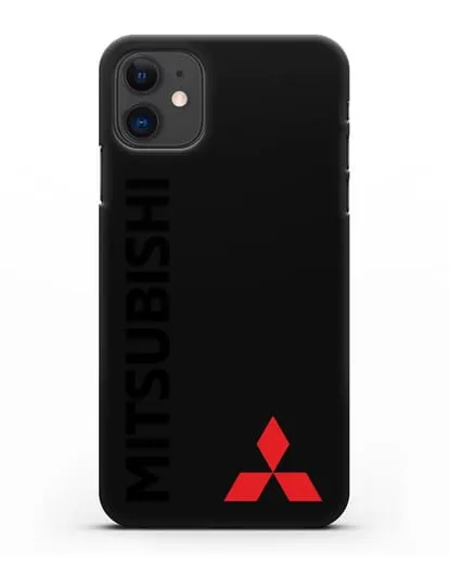 Чехол с надписью Mitsubishi и логотипом силиконовый для iPhone 11