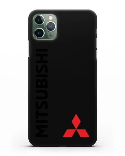 Чехол с надписью Mitsubishi и логотипом силиконовый для iPhone 11 Pro Max