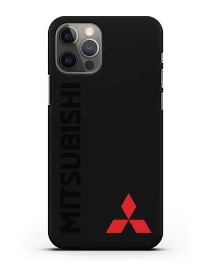 Чехол с надписью Mitsubishi и логотипом силиконовый для iPhone 12 Pro