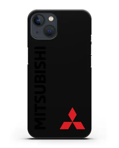 Чехол с надписью Mitsubishi и логотипом силиконовый для iPhone 13