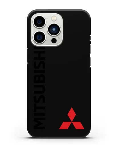 Чехол с надписью Mitsubishi и логотипом силиконовый для iPhone 13 Pro