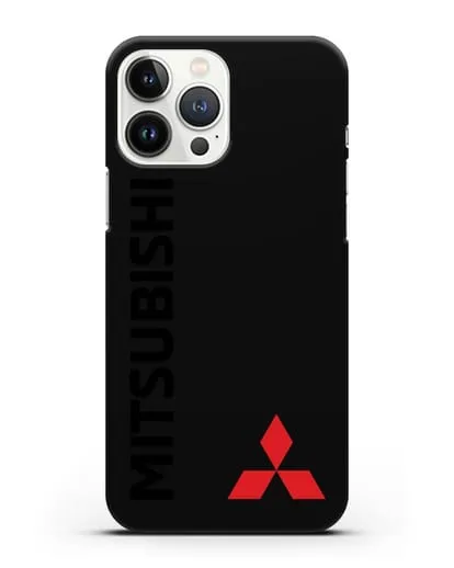 Чехол с надписью Mitsubishi и логотипом силиконовый для iPhone 13 Pro Max
