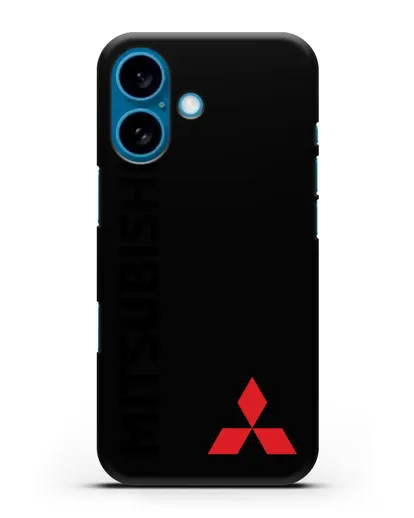 Чехол с надписью Mitsubishi и логотипом силиконовый для iPhone 16