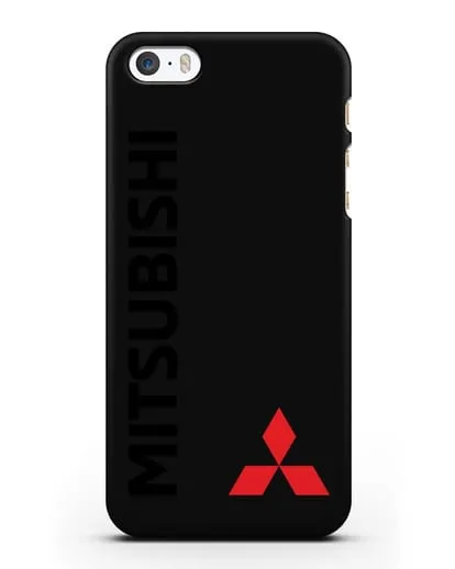 Чехол с надписью Mitsubishi и логотипом силиконовый для iPhone 5/5s/SE
