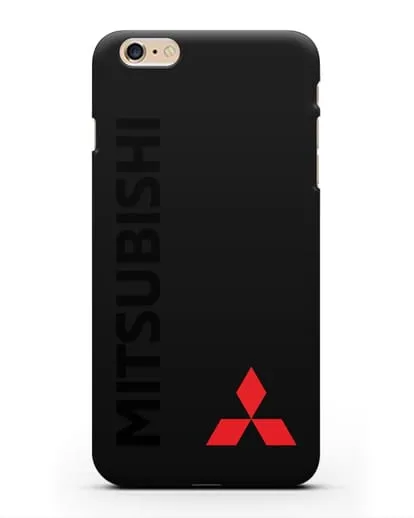Чехол с надписью Mitsubishi и логотипом силиконовый для iPhone 6s Plus