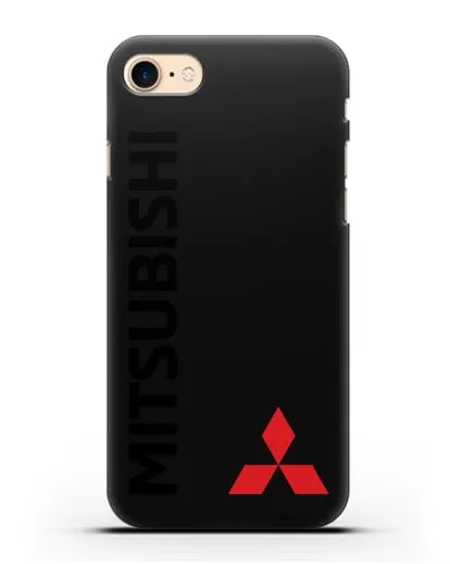 Чехол с надписью Mitsubishi и логотипом силиконовый для iPhone 7