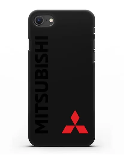 Чехол с надписью Mitsubishi и логотипом силиконовый для iPhone SE 2020