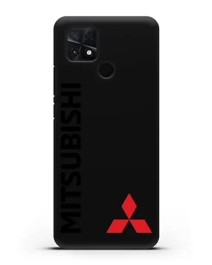 Чехол с надписью Mitsubishi и логотипом силиконовый для Xiaomi Poco C40