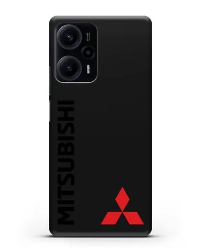 Чехол с надписью Mitsubishi и логотипом силиконовый для Xiaomi Poco F5