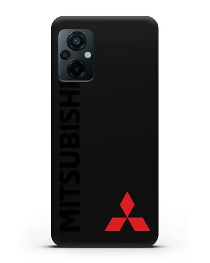 Чехол с надписью Mitsubishi и логотипом силиконовый для Xiaomi Poco M5