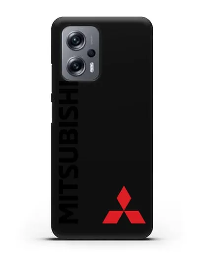 Чехол с надписью Mitsubishi и логотипом силиконовый для Xiaomi Poco X4 GT