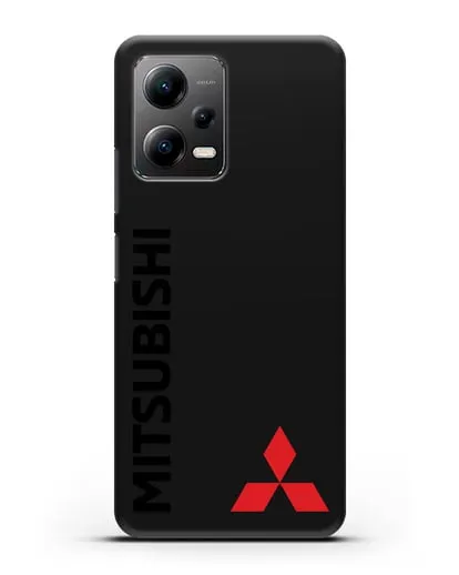 Чехол с надписью Mitsubishi и логотипом силиконовый для Xiaomi Poco X5
