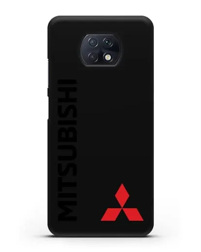 Чехол с надписью Mitsubishi и логотипом силиконовый для Xiaomi Redmi Note 9T