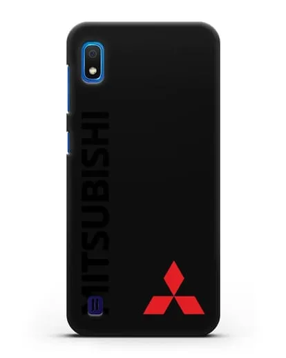 Чехол с надписью Mitsubishi и логотипом силиконовый для Samsung Galaxy A10 [SM-A105F]