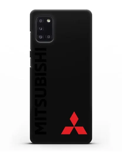 Чехол с надписью Mitsubishi и логотипом силиконовый для Samsung Galaxy A31 [SM-A315F]