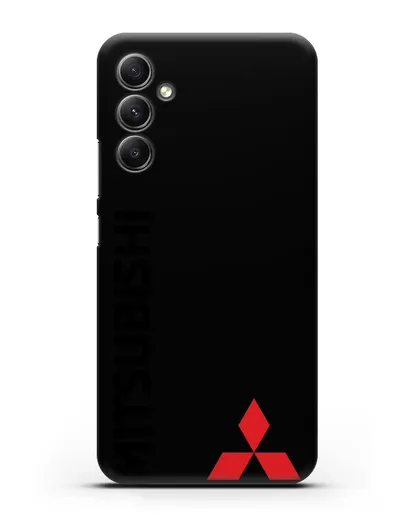 Чехол с надписью Mitsubishi и логотипом силиконовый для Samsung Galaxy A34 [SM-A346]