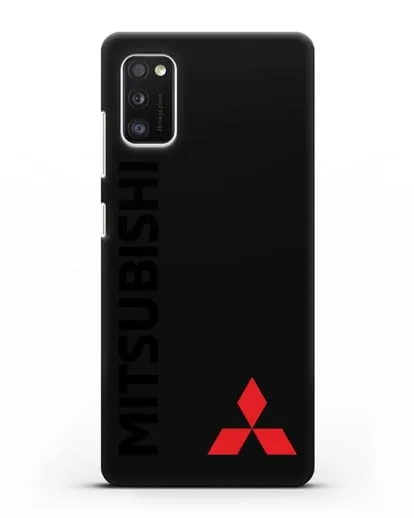 Чехол с надписью Mitsubishi и логотипом силиконовый для Samsung Galaxy A41 [SM-A415F]