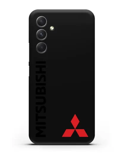 Чехол с надписью Mitsubishi и логотипом силиконовый для Samsung Galaxy A54 [SM-A536]