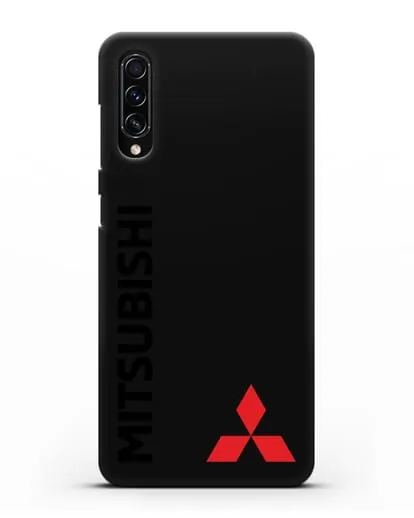 Чехол с надписью Mitsubishi и логотипом силиконовый для Samsung Galaxy A70s [SM-A707F]