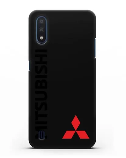 Чехол с надписью Mitsubishi и логотипом силиконовый для Samsung Galaxy M01 [SM-M015F]