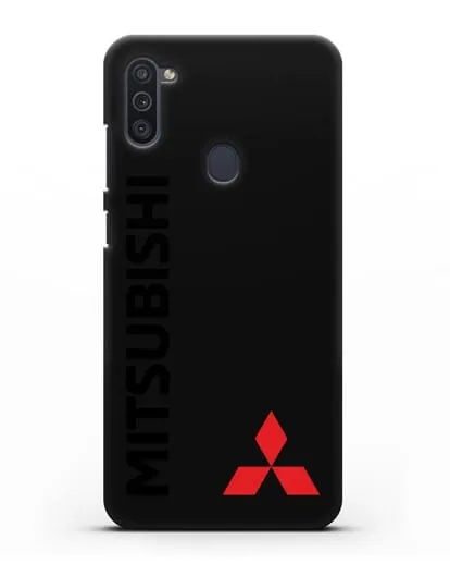 Чехол с надписью Mitsubishi и логотипом силиконовый для Samsung Galaxy M11 [SM-M115F]