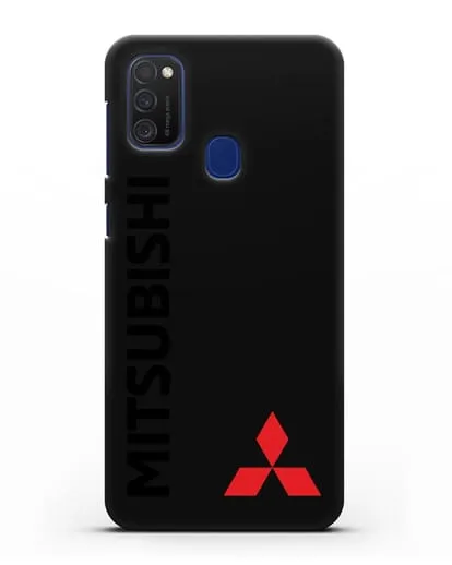 Чехол с надписью Mitsubishi и логотипом силиконовый для Samsung Galaxy M21 [SM-M215F]