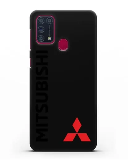 Чехол с надписью Mitsubishi и логотипом силиконовый для Samsung Galaxy M31 [SM-M315F]