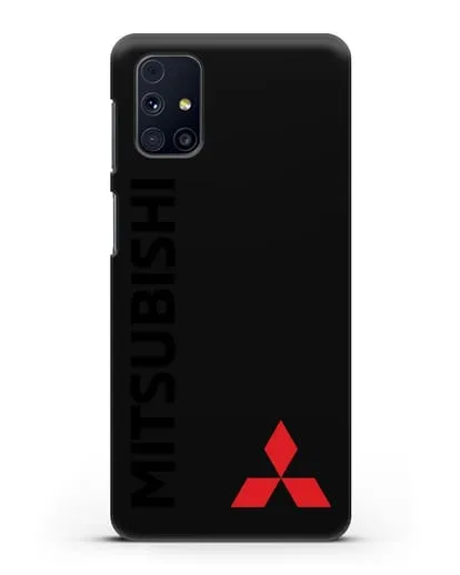 Чехол с надписью Mitsubishi и логотипом силиконовый для Samsung Galaxy M51 [SM-M515F]