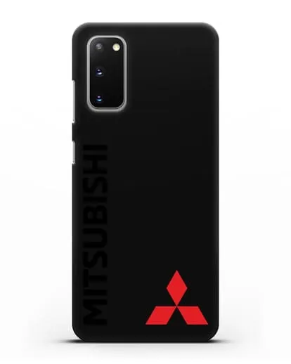 Чехол с надписью Mitsubishi и логотипом силиконовый для Samsung Galaxy S20 [SM-G980F]
