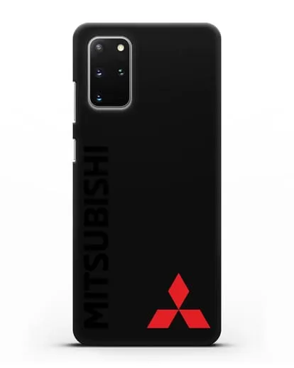 Чехол с надписью Mitsubishi и логотипом силиконовый для Samsung Galaxy S20 Plus [SM-G985F]