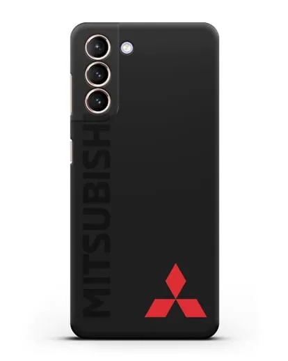 Чехол с надписью Mitsubishi и логотипом силиконовый для Samsung Galaxy S21 FE [G990B]