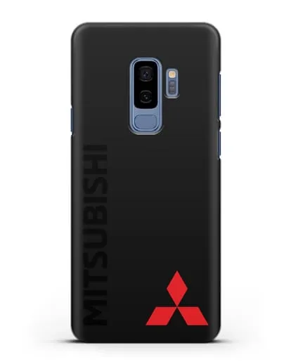 Чехол с надписью Mitsubishi и логотипом силиконовый для Samsung Galaxy S9 Plus [SM-G965F]