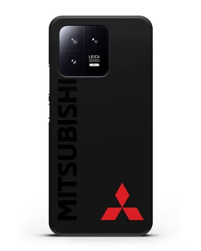 Чехол с надписью Mitsubishi и логотипом силиконовый для Xiaomi 13